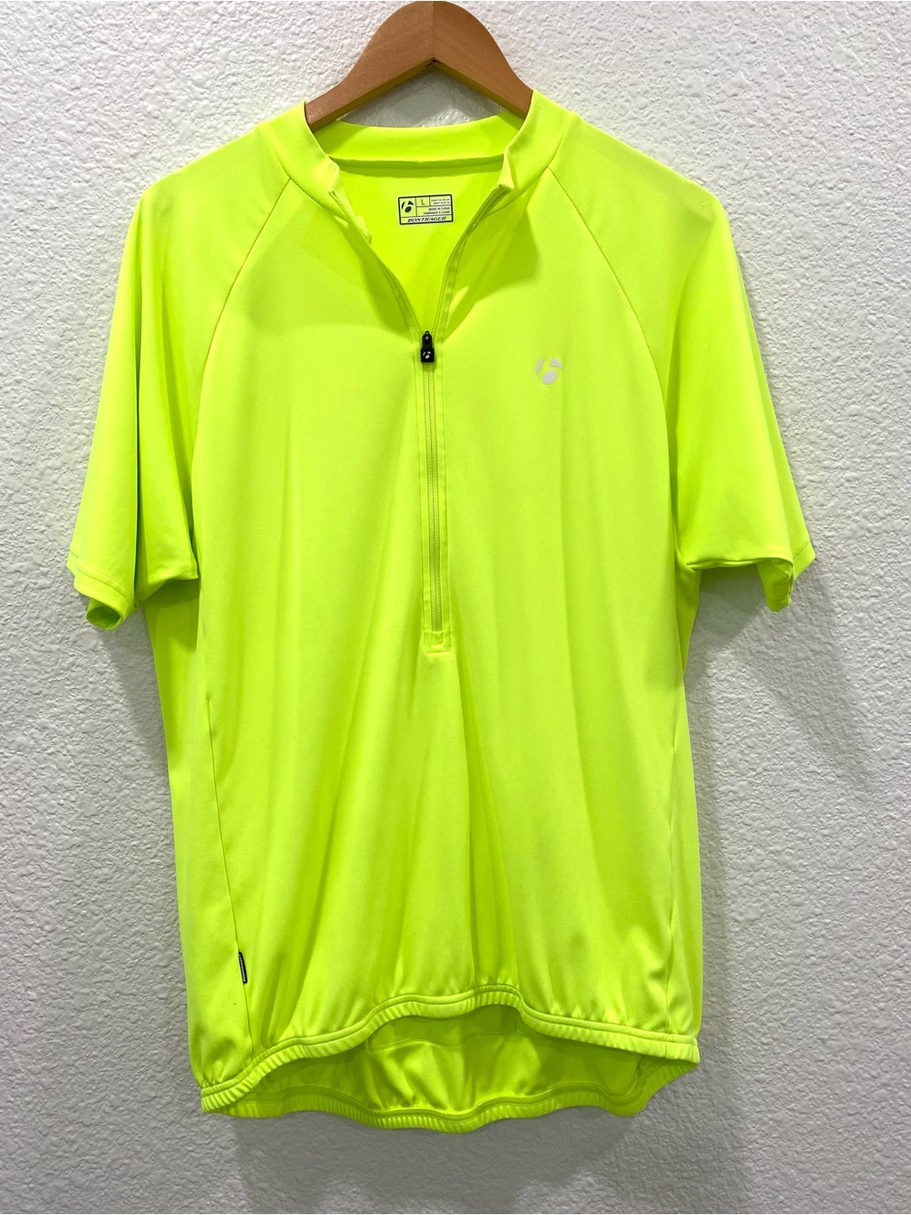 Bontrager Jersey Shirt Neon Yellow  Short-Sleeve Performance Cycling Athletic L